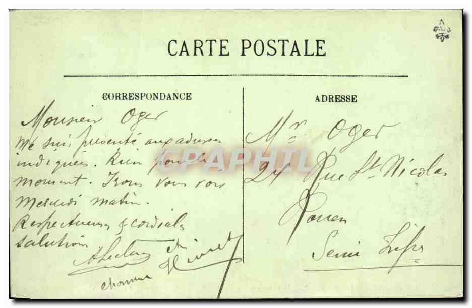 Le "Pérou" — Le Havre — Compagnie Générale Transatlantique — LL. n°41 — Verso