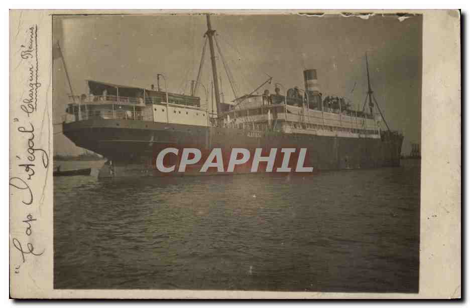 CPA Carte photo Cap Ortegal Chargeurs reunis carte photo (paquebot)