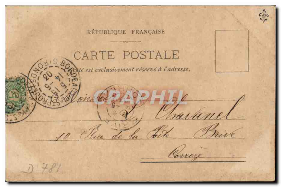 Le "CHILI" avant l'accident — Collection G. GORCE, 23, chemin de la Taillade — Talence. — Achterkant