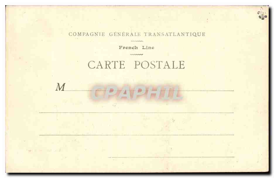 El transatlántico « La Savoie » — Compagnía General Transatlántica — Imp. Berthand, París — Reverso