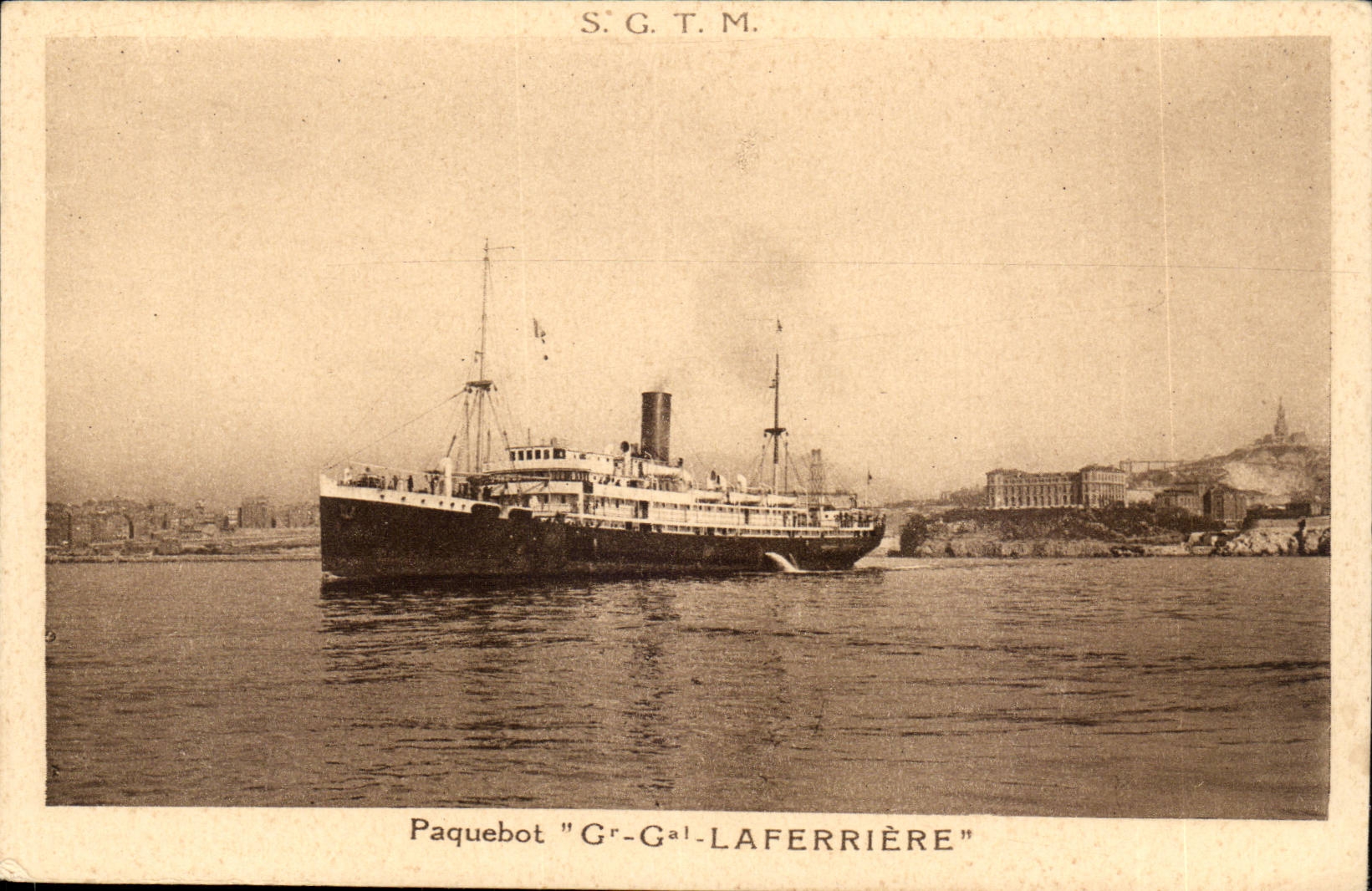 Paquebot "Gr-Gal-LAFERRIÈRE" — S.G.T.M. — Société Générale de Transports Maritimes à Vapeur