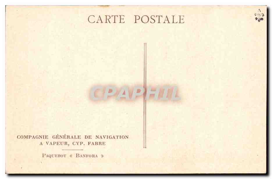 CPA Paquebot Banfora — Verso