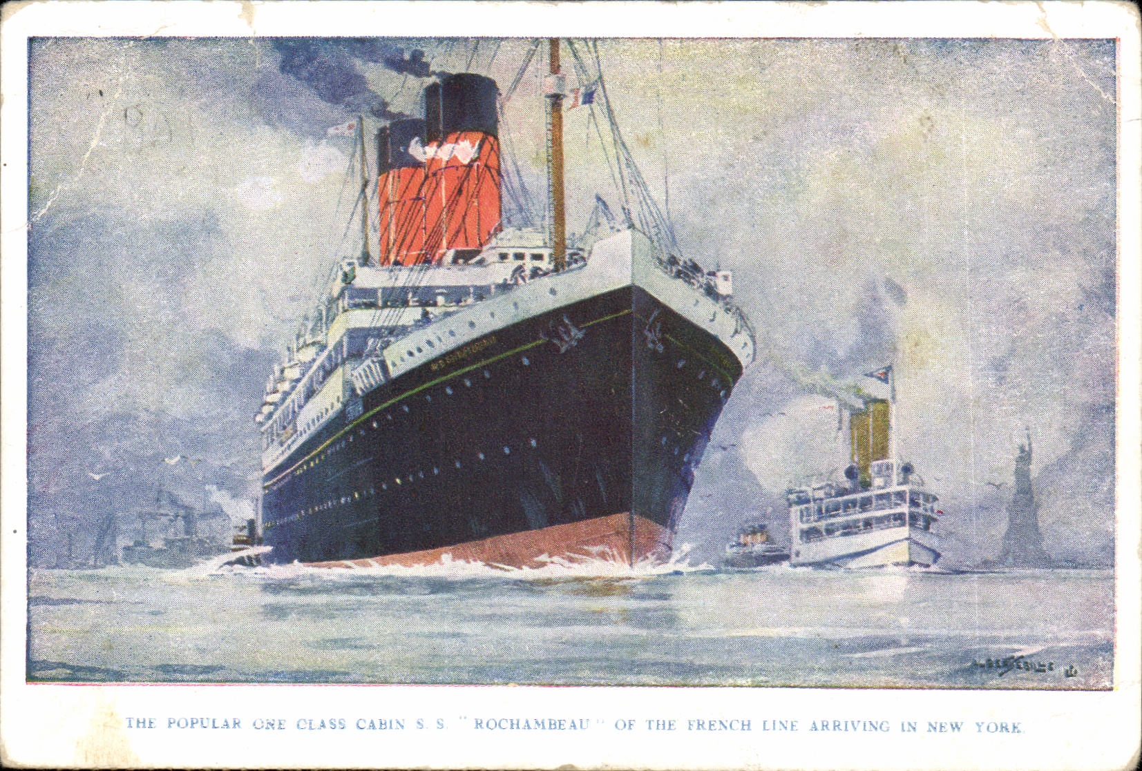 S.S. "Rochambeau" — Crucero transatlántico — French Line