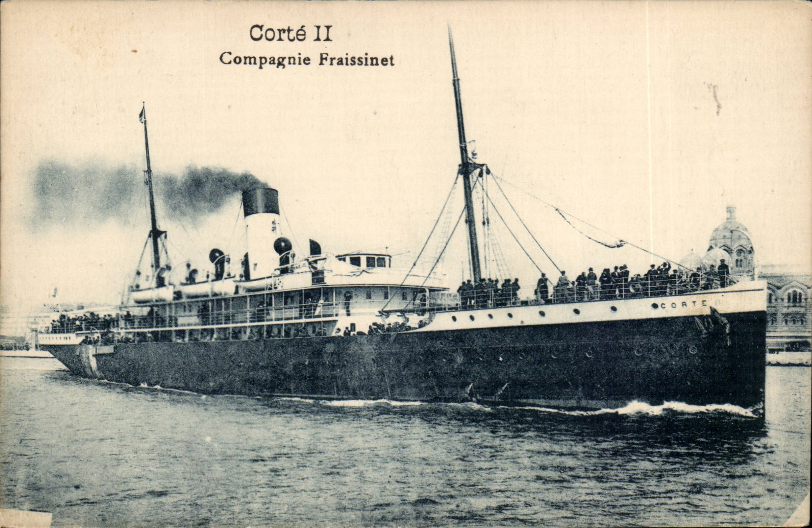 Corté II — navire de la Compagnie Fraissinet — éditeur non visible