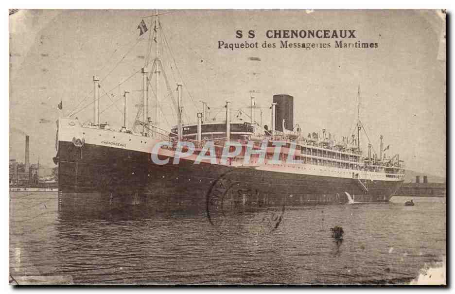 CPA Bateau SS Chenonceaux Paquebot des Messageries Maritimes
