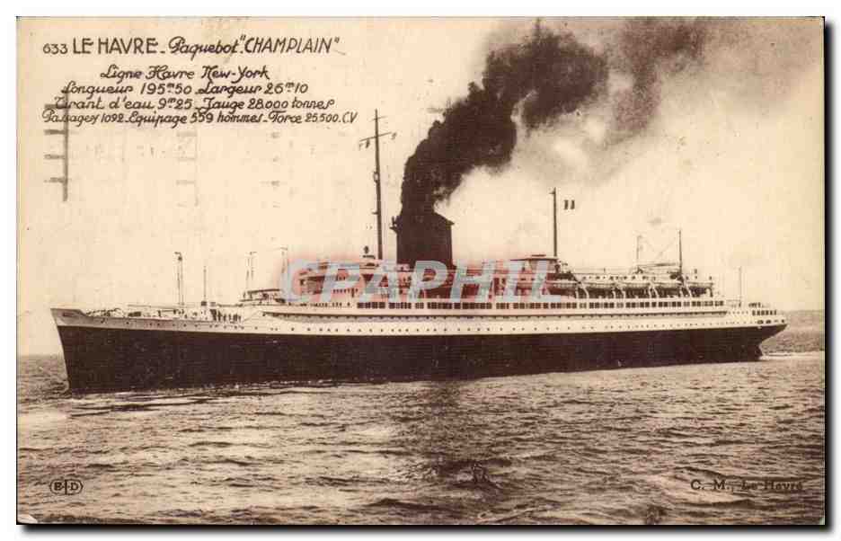 Le Havre - Buque 'Champlain' — C.M., Le Havre, n°633