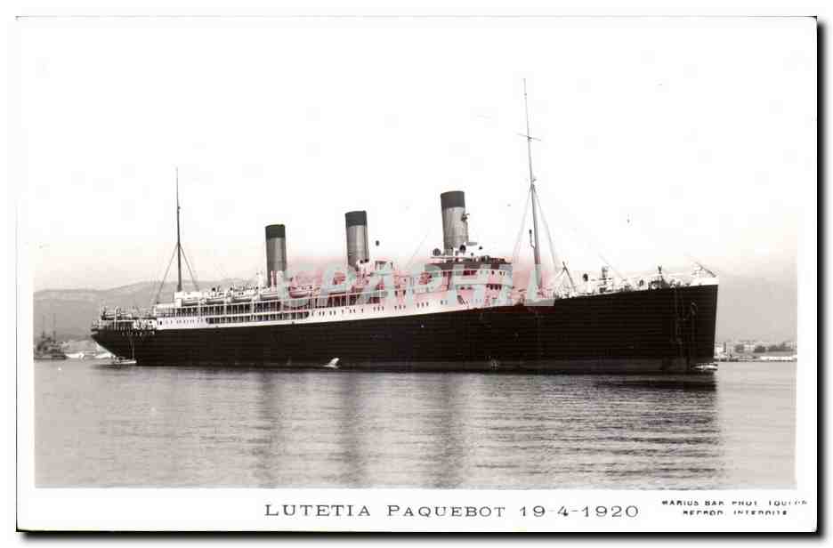 Lutetia — paquebot 1914-1920 — Marius Bar Phot. Iquica