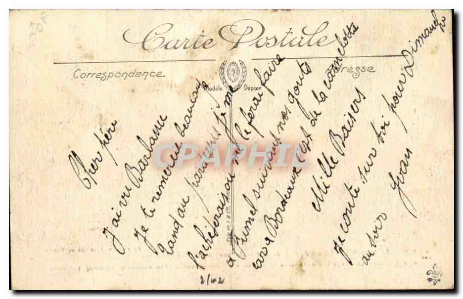 CPA Bateau Paquebot de la Compagnie Sud atlantique Lutetia Paquebot 19 4 1920  — Verso