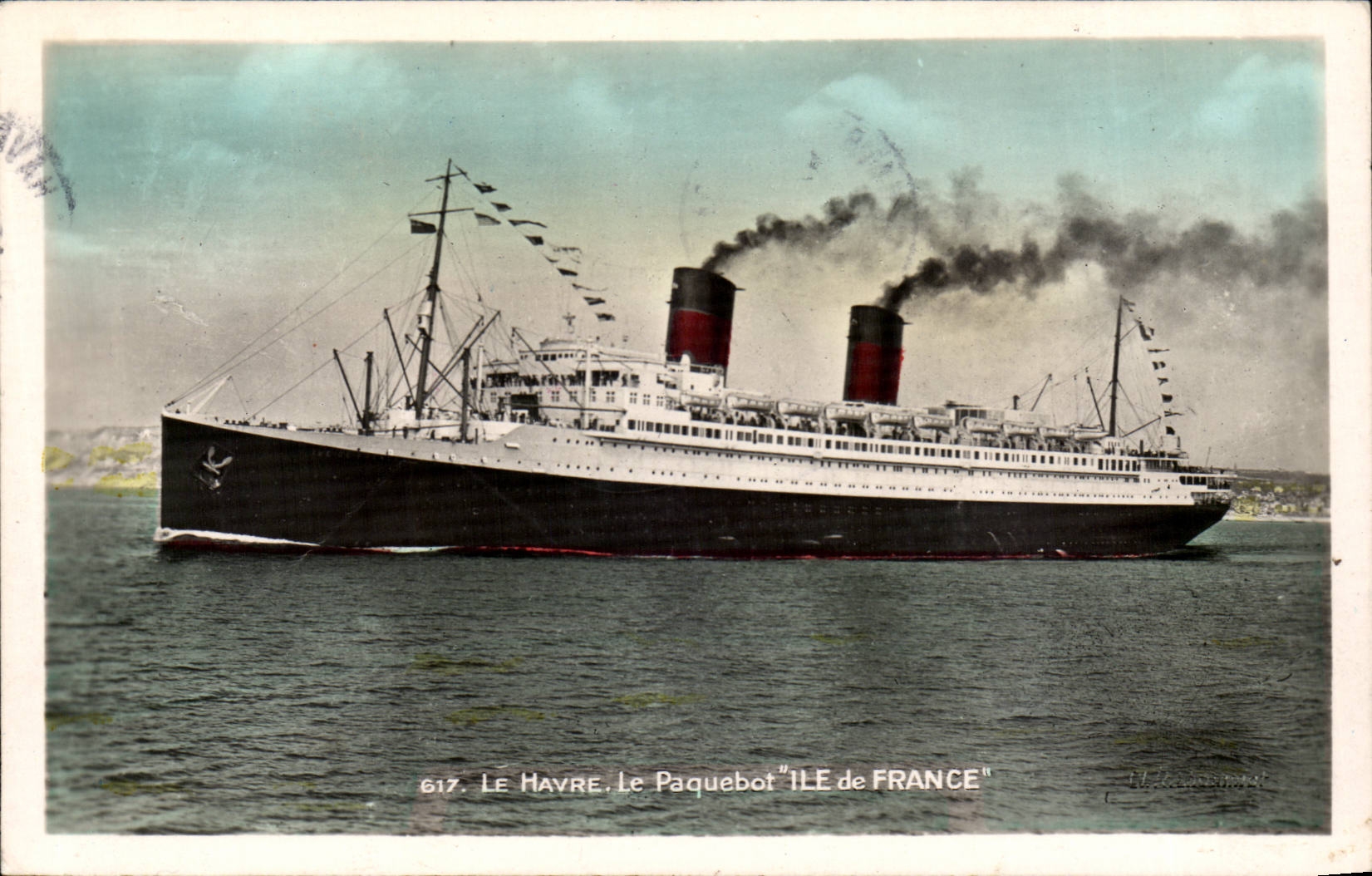 Le Havre — Le paquebot "Ile de France" — I.L. Le Comte