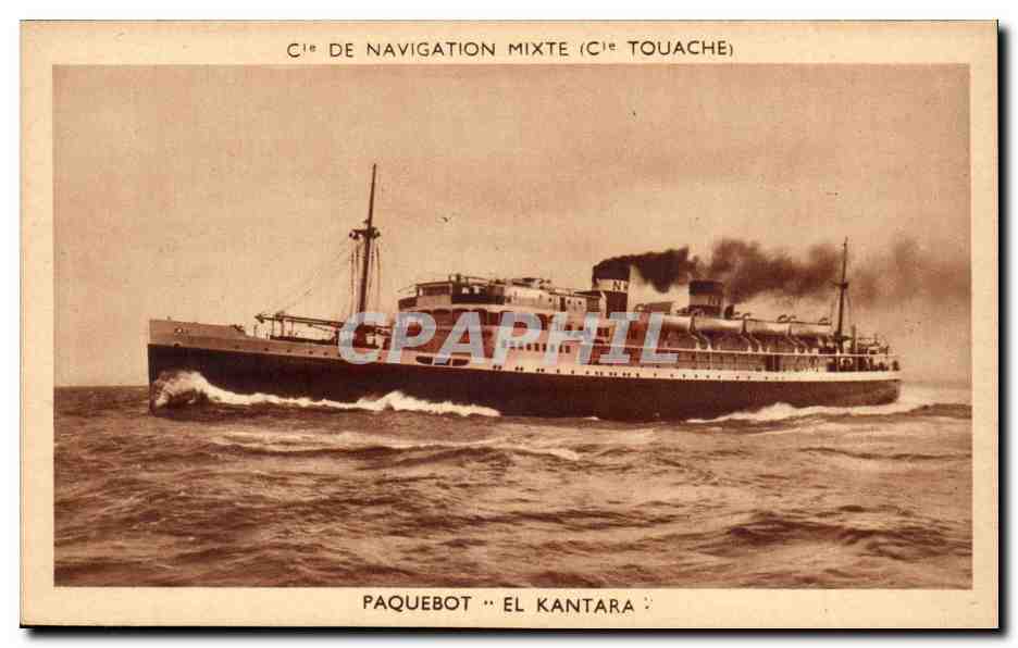 CPA Bateau Cie de Navigation mixte Cie Touache Paquebot El Kantara