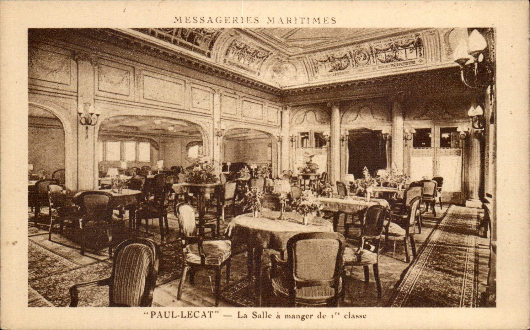 Messageries Maritimes — Salle à manger de 1ère classe — Paul-Lecat