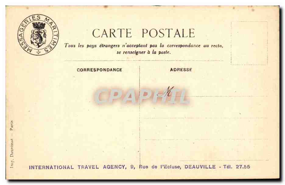 Explorateur-Grandidier — Le Salon de musique des 1ère classe — Messageries Maritimes — Verso