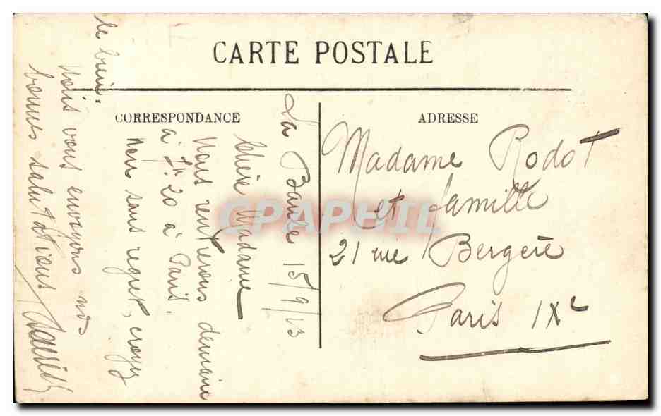 Navire en route sous petite voile après tempête — LL. — LL. — Verso