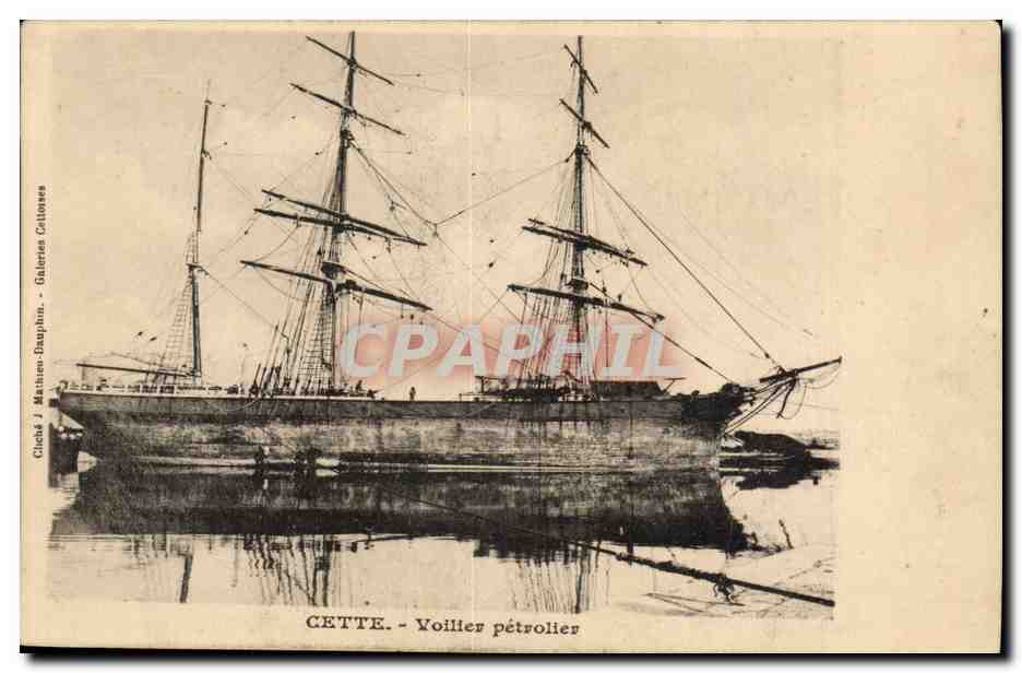 CETTE - Buque petrolero — Galeries Cattoross — J. Mathien-Dauphin