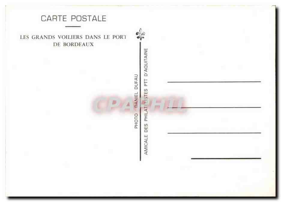 CArte Maximum La Poste 1990 Voilier  — Back
