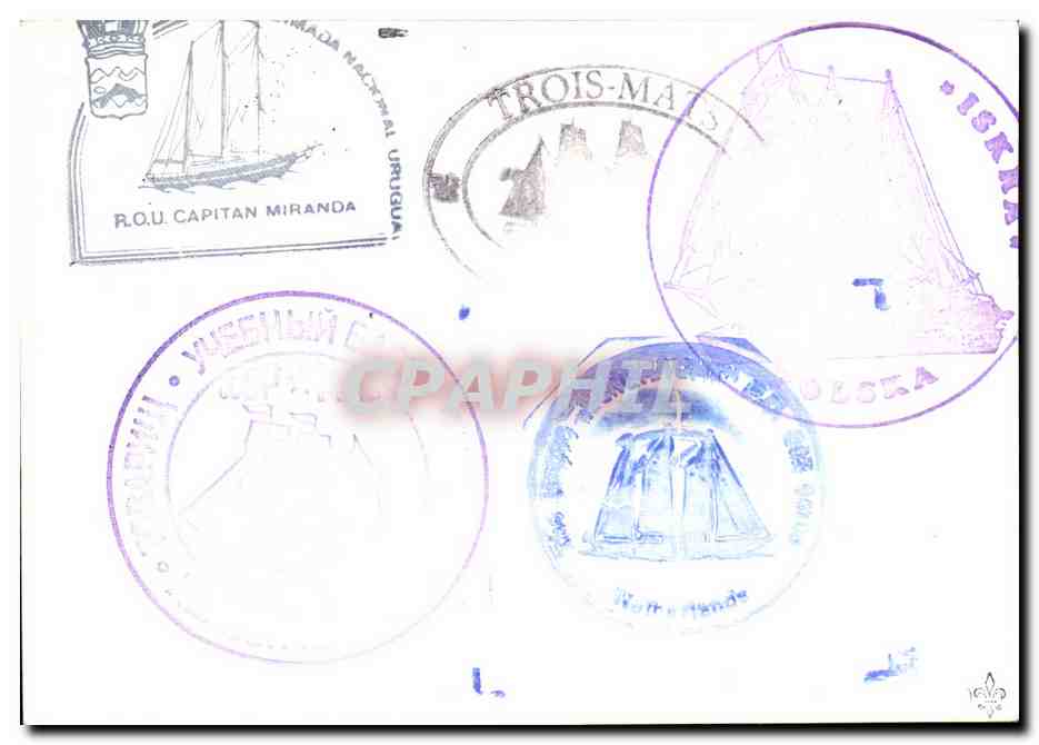 Bordeaux — Trois-Mars — École de navigation — 1990 — Verso