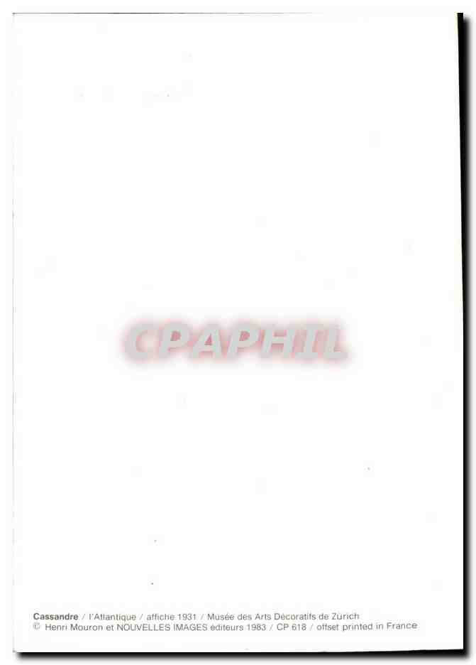 CPM L'atlantique Compagnie de Navigation Sud atlantique  — Verso