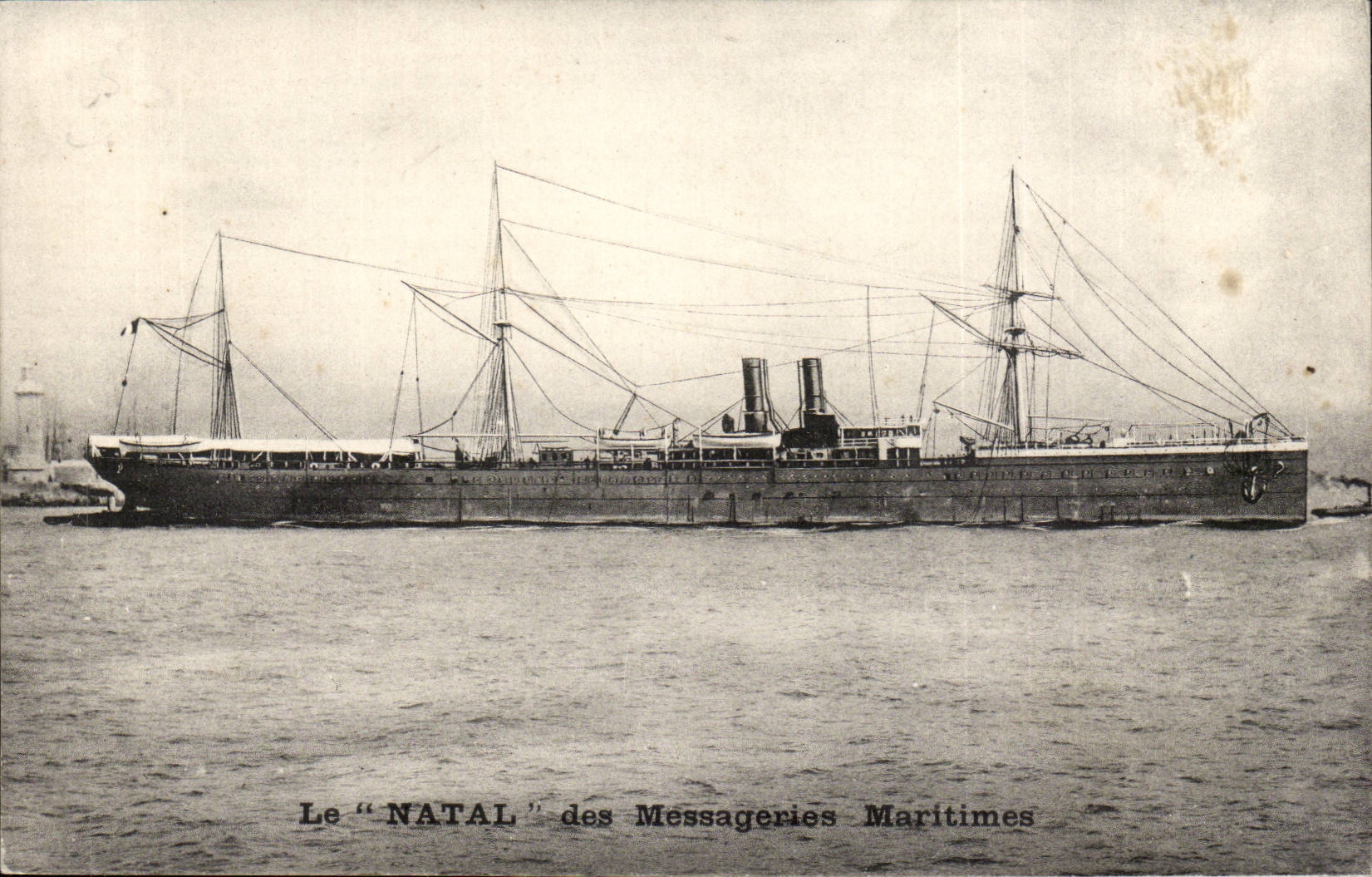 CPA Bateau Le Natal des MEssageries MAritime sPaquebot