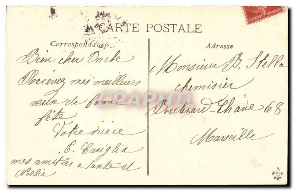 CPA Bateau ERnest Simons des MEssageries MAritimes Paquebot — Back