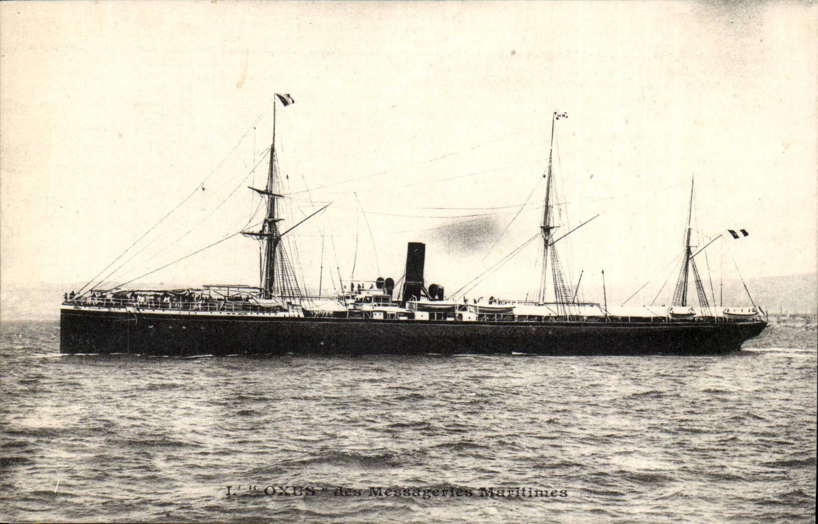 CPA Bateau L'oxus des Messageries Maritimes