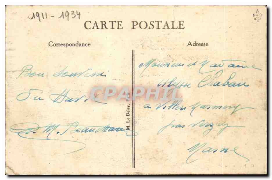 El transatlántico "ROCHAMBEAU" — Le Havre — G. F. Le Havre — Reverso