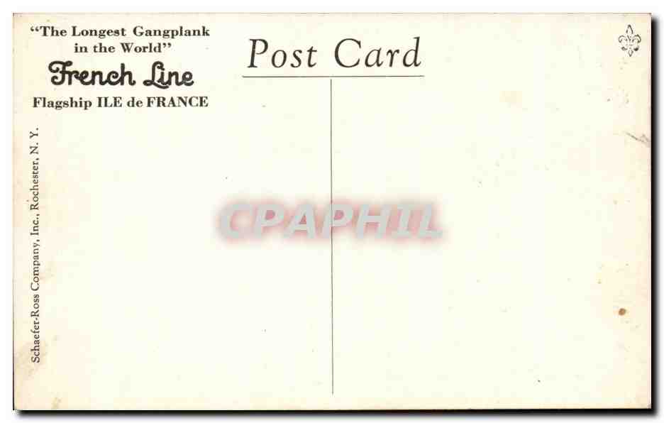 CPA Bateau Paquebot French line The flagship ILe de France The smokinh room first class — Verso