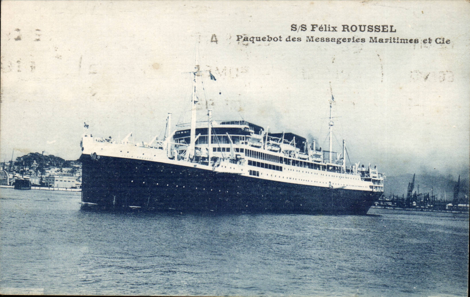 S/S Félix Roussel — Paquebot des Messageries Maritimes et Cie — éditeur inconnu
