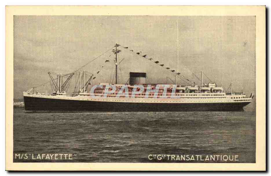 M/S "LAFAYETTE" — C.G. TRANSATLANTIQUE — carte postale