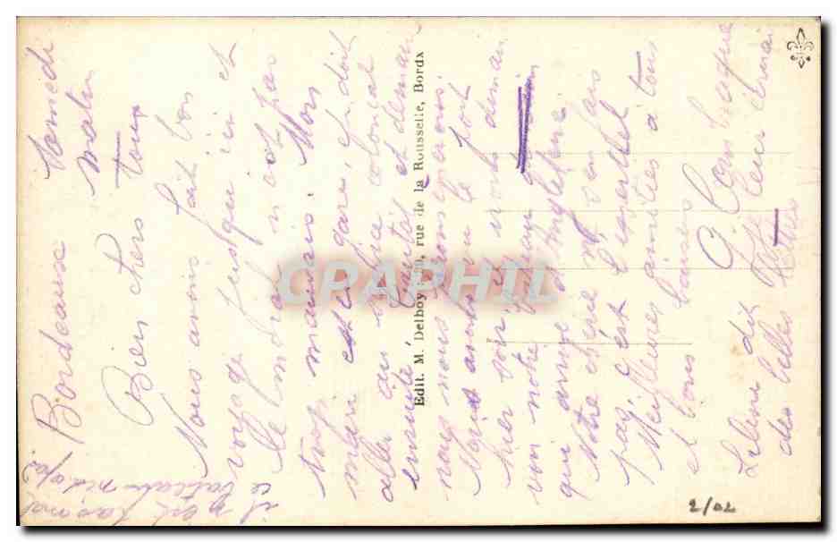 Paquebot "COLOMBIE" de la Cie Gie Transatlantique — Delbouy, n°12 — Verso