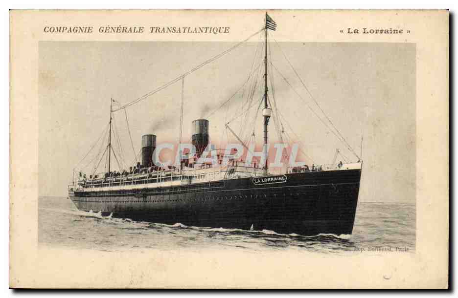 CPA La Lorraine Compagnie Generale Transatlantique