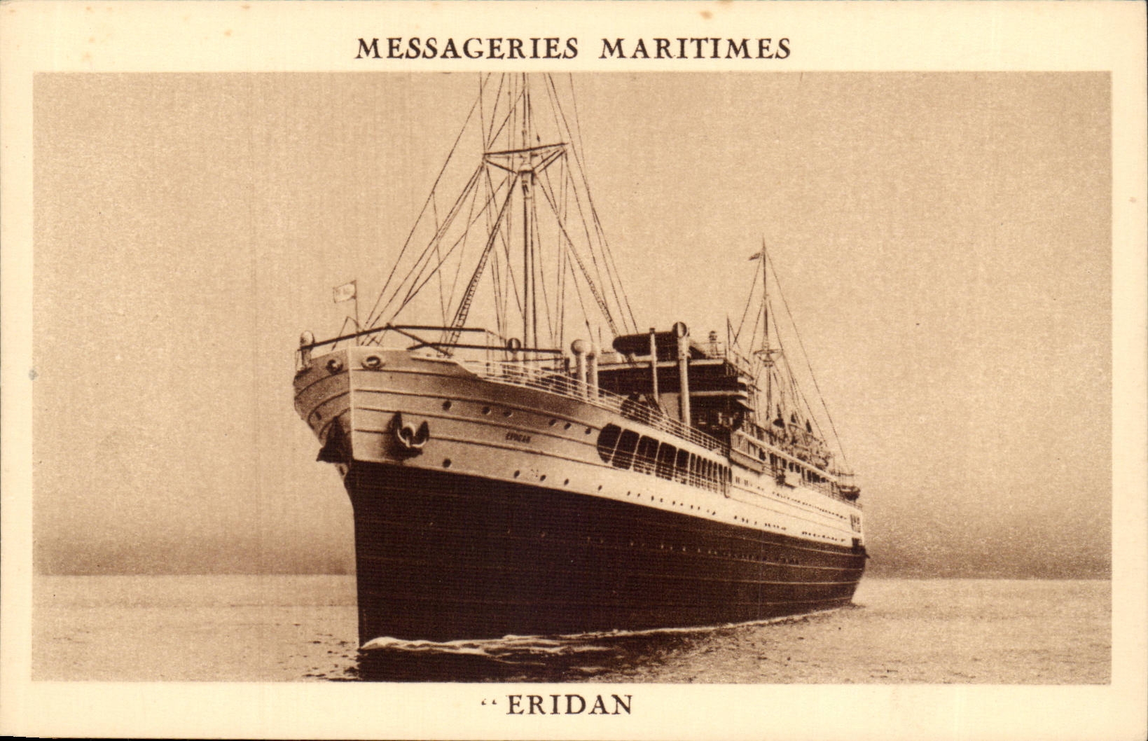 Le paquebot "Eridan" — Messageries Maritimes — éditeur non visible