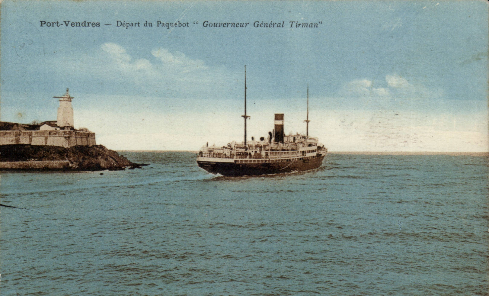 Port-Vendres — Départ du paquebot « Gouverneur Général Tirman » — Édition Bateaux Journaux