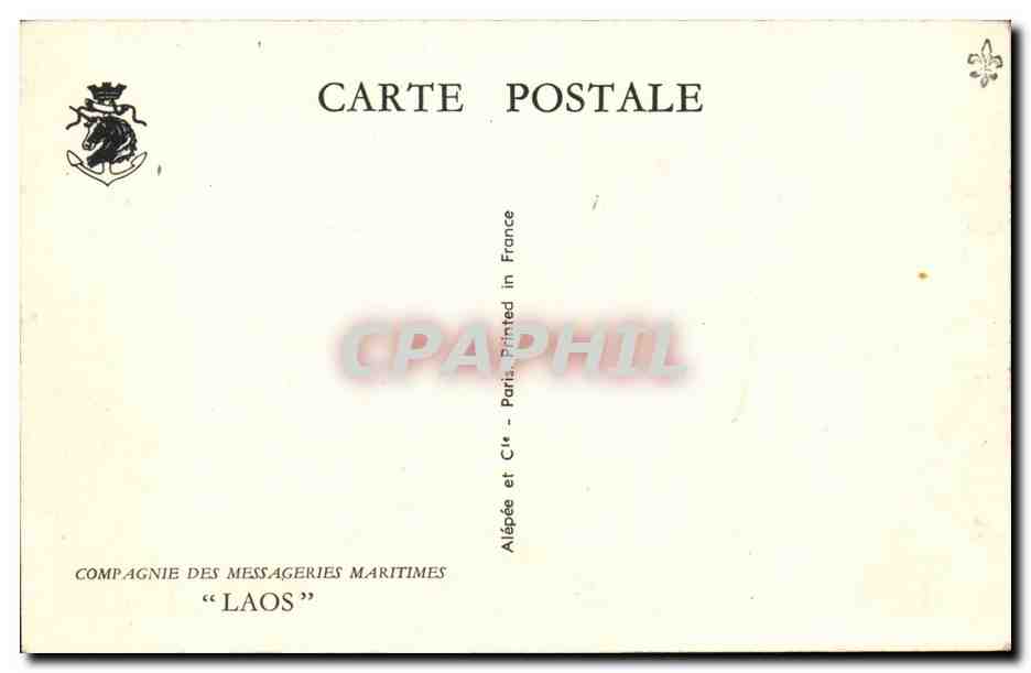 CPA Bateau Viet Nam Cambodge Laos  — Verso