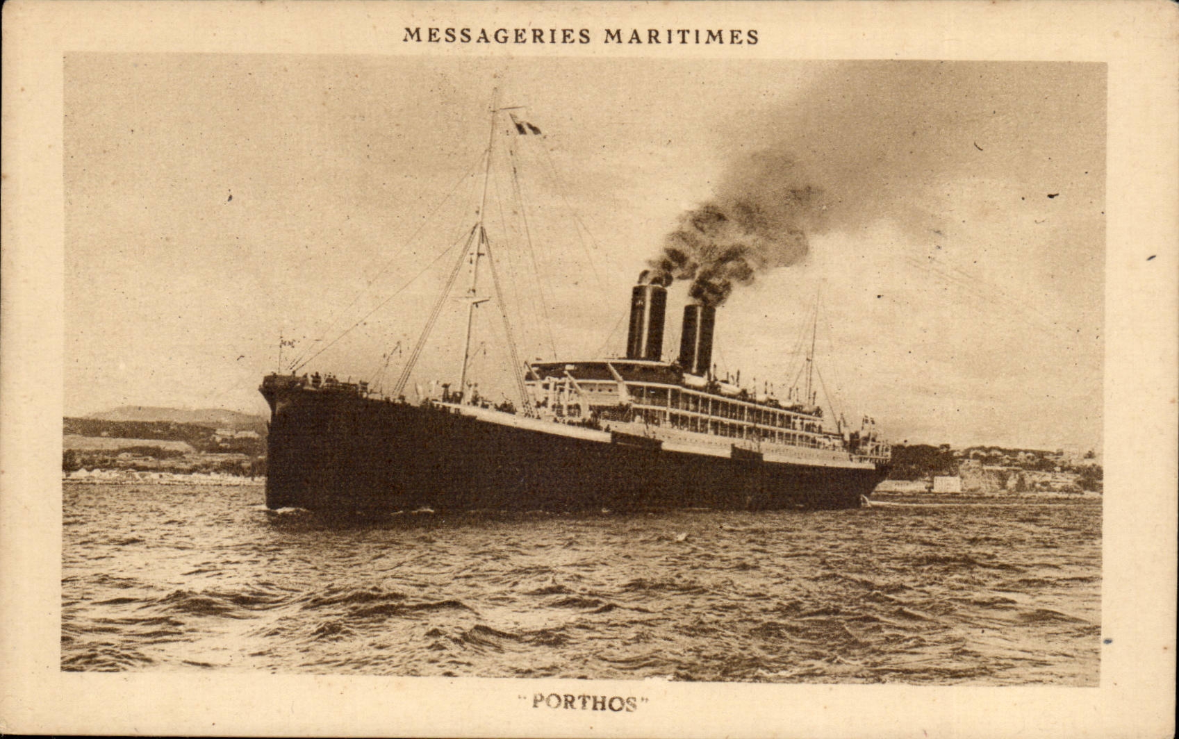 CPA Bateau Paquebot Messageries Maritimes Porthos