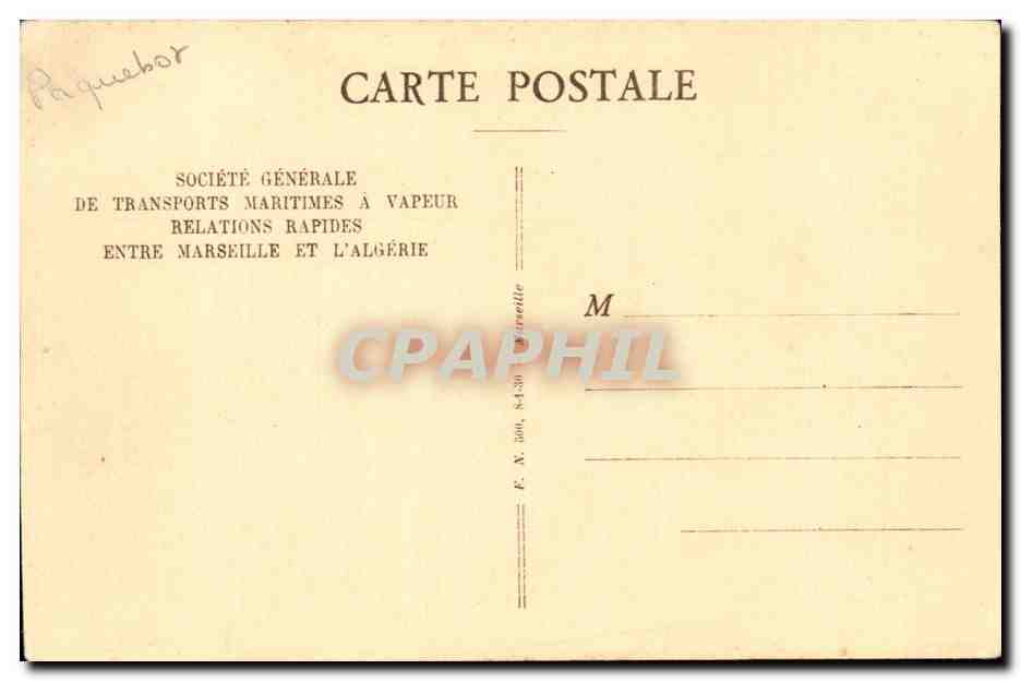 Paquebot "SIDI-BEL-ABBÈS" — S.G.T.M. — Société Générale de Transports Maritimes à Vapeur — Reverso