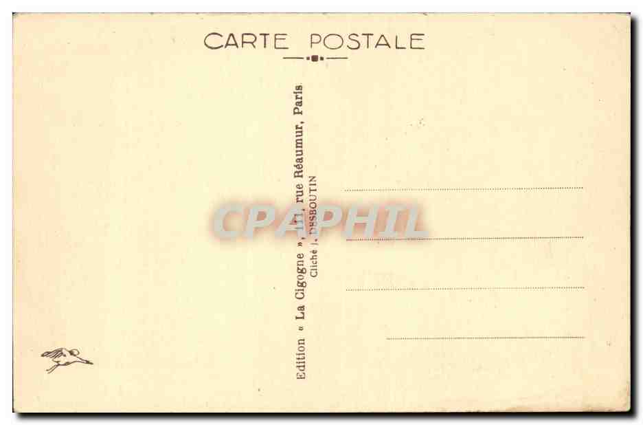 CPA Bateau Cie Gla Transatlantique Paquebot Normandie Ruban Bleu Southampton New York — Verso