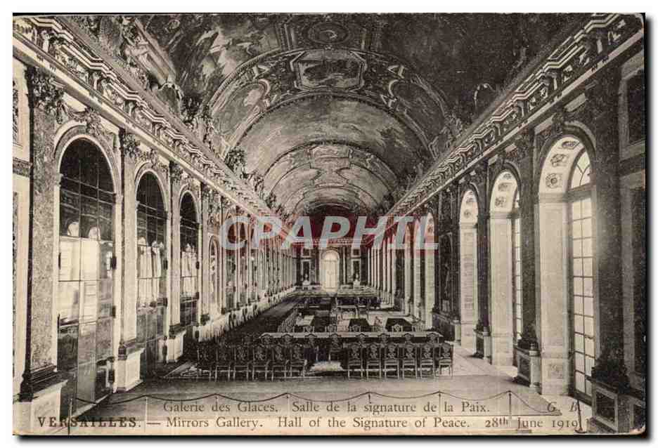 Versailles CPA Galerie des glaces SAlle de la signature de la paix