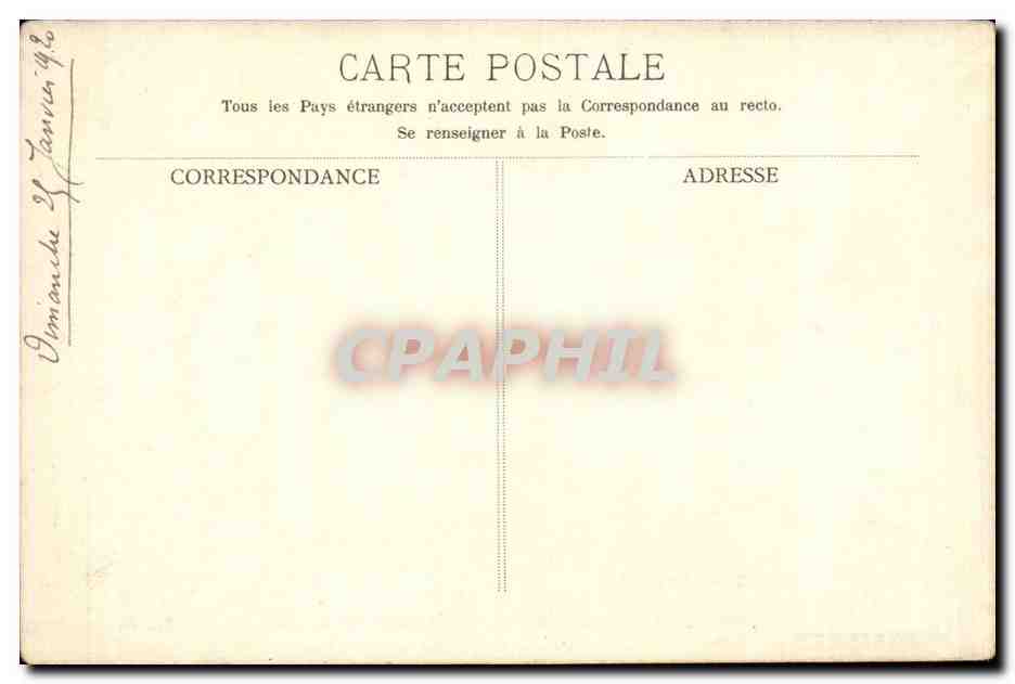 Versailles CPA Galerie des glaces SAlle de la signature de la paix — Verso