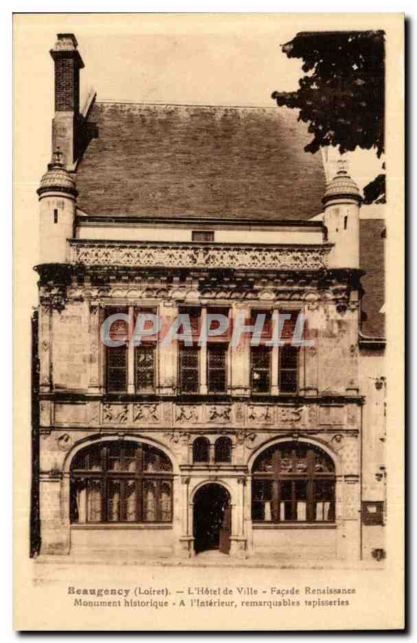 Beaugency CPA L'hotel de ville Facade Renaissance 