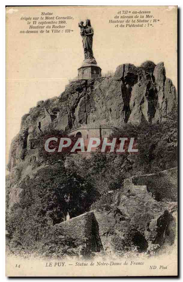 Le Puy — Statue de Notre-Dame de France — ND Phot