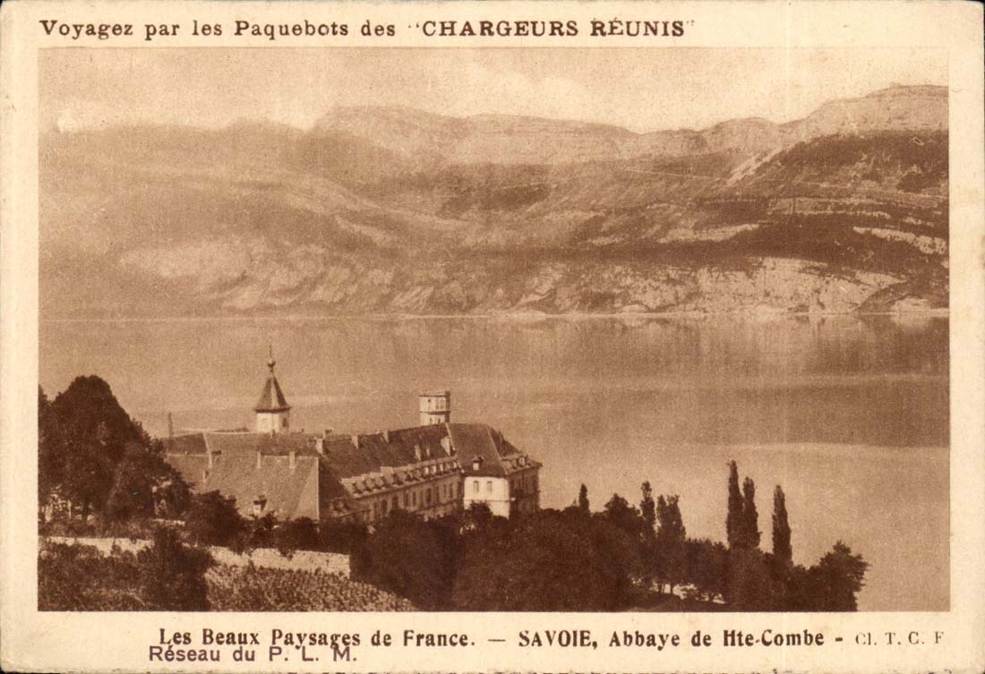 CPA Voyagez sur les Paquebots Chargeurs Reunis Abbaye de Haute Combe