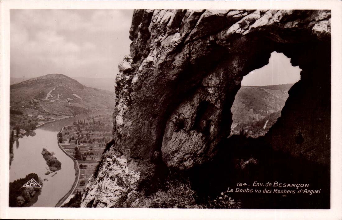 CPA Besancon Le Doubs vu des rochers d'Arguel