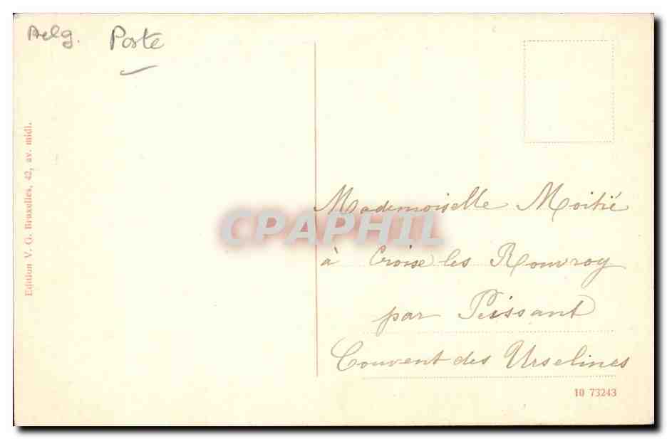 Belgique - Belgium - Ostende - Oostende - La Poste - CPA  — Rückseite