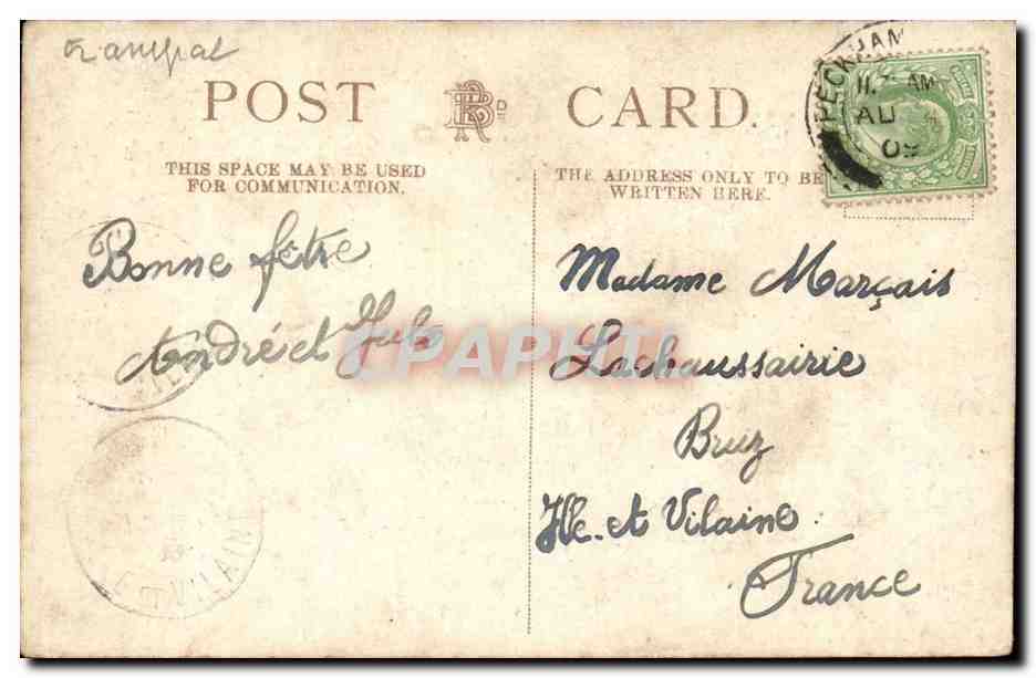 England - Angleterre - General Post Office St Martin Le Grand - Horse and carriage - Vey thick Card - CPA  — Rückseite