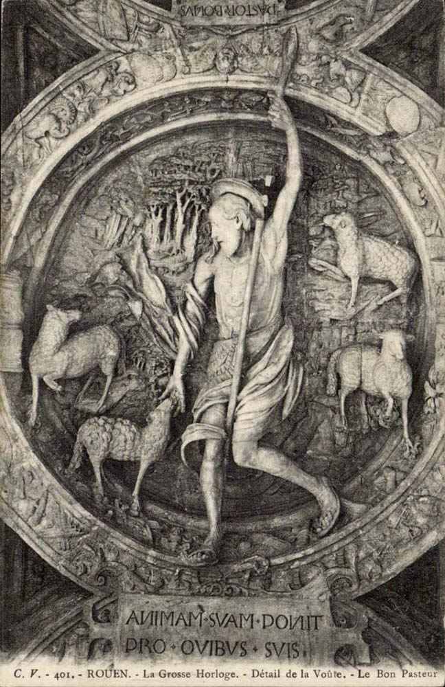 Rouen - La Grosse Horloge - Detail de la Voute - Le Bon Pasteur - CPA 