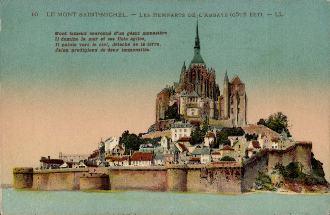 Le Mont saint Miche - Les Remparts de L'Abbaye - cote est - CPA 
