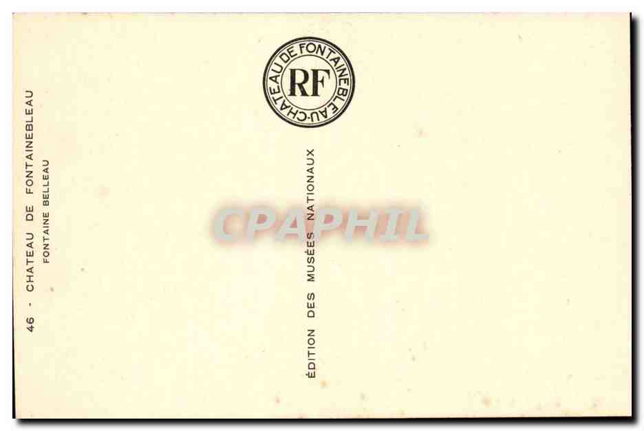 Fuente del Castillo de Fontainebleau — editor Edición de los Museos Nacionales — Reverso