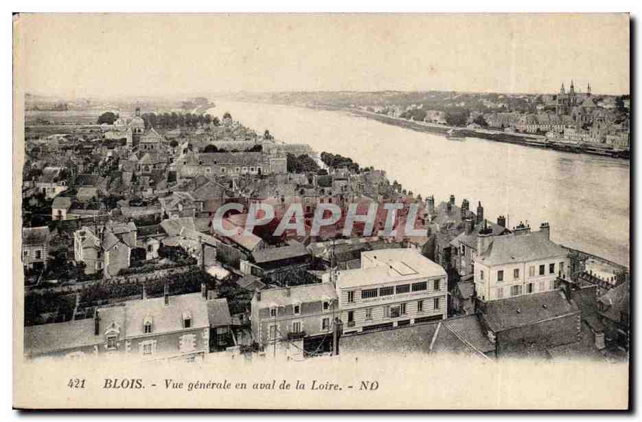 CPA Blois Vue generale en aval sur la Loire