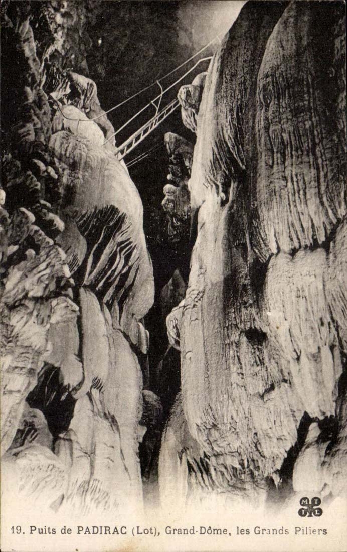 Puits de PADIRAC (Lot), Grand-Dôme, les Grands Pilliers — éditeur MDI, n°19