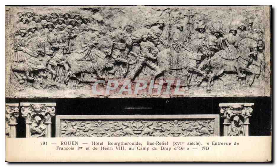 Rouen - Hotel Bourgtheroulde Bas Relief - CPA 